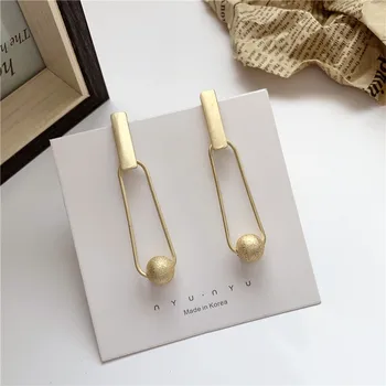 

Vintage Big Metal Drop Dangle Earrings For Women Geometric Wedding Party Jewelry Gold Large Statement Earrings