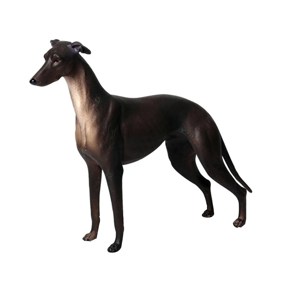 20cm Simulation Greyhound Animal PVC Model Action Figurine Desktop Ornaments Decor Classic Toys for Children Gift Collection animal model toy