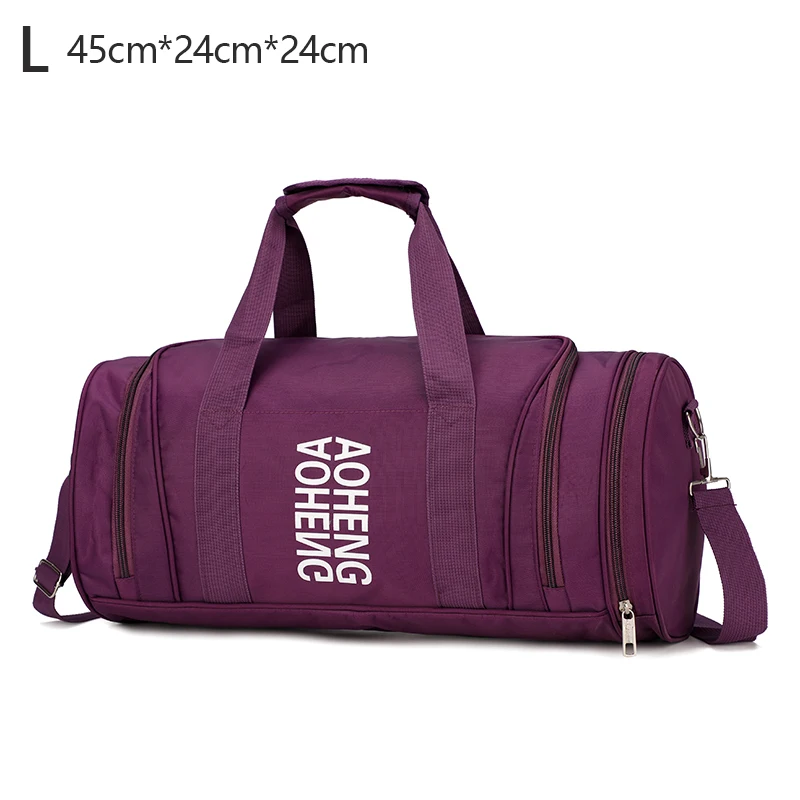 purple L Сумка для фитнеса, Черная спортивная сумка, женская обувь, мужские водонепроницаемые спортивные сумки для фитнеса, тренировок, йоги, мужские сумки для спортзала, сумка для тренировок - Цвет: purple L