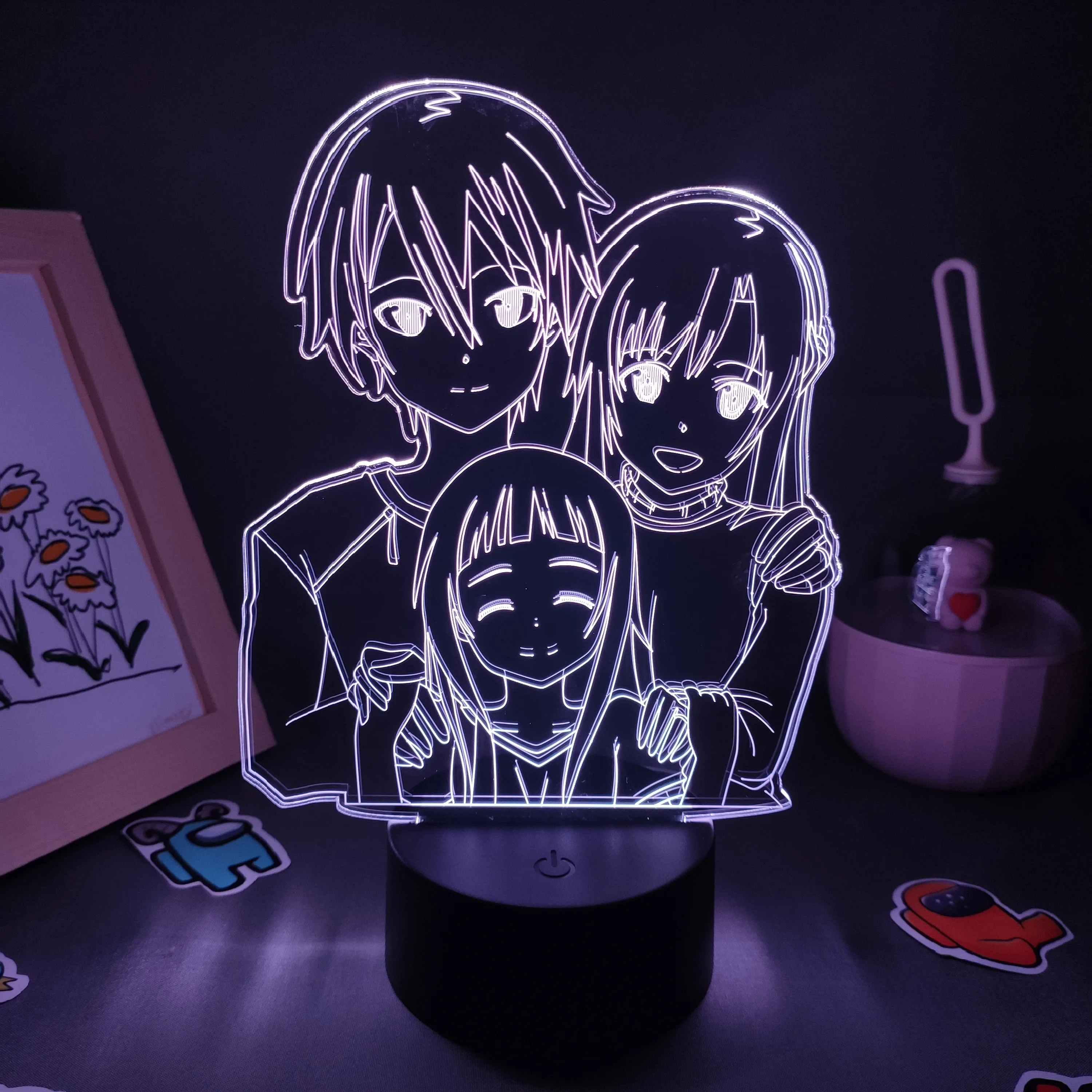 

Sword Art Online SAO 3D Night Lights Anime Figures Kirito Asuna RGB Neon Battery Touch Lava Lamp LED Manga Table Desk Decoration