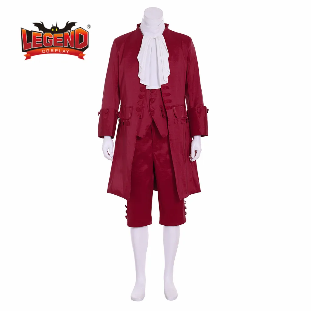 

Victorian Elegant Gothic Aristocrat 18th Century vintage men's rococo colonial outfit cosplay costume red men's regency tailcoat