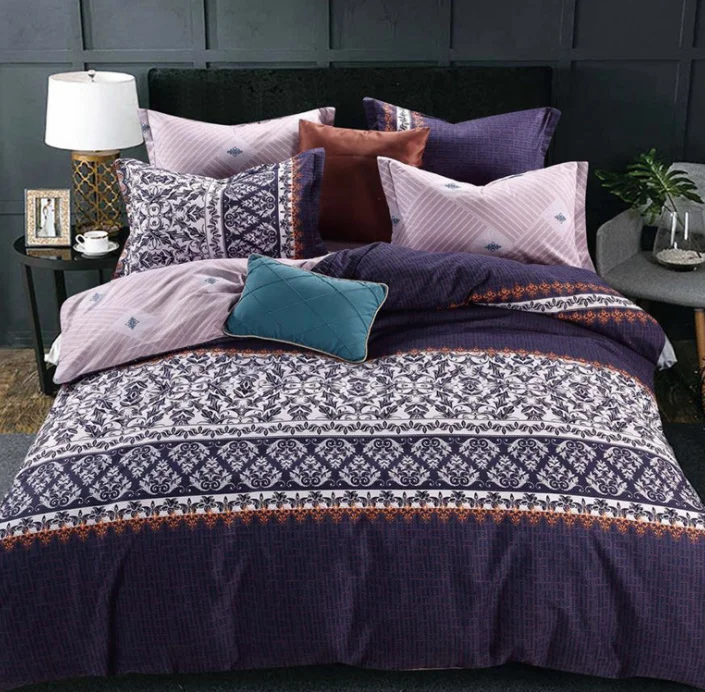 NTMY 09 Ultratex Home Textile Printed Multi Color Multi Sizes Comfortable Thicked Brushed Suede Bedding Sets Duvet Cover Bed Sh