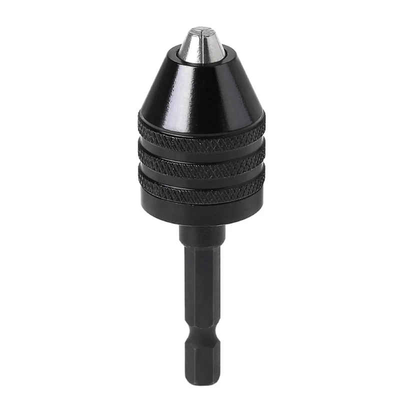 

1/4" Keyless Drill Bit Chuck Adapter Converter Quick Change 0.6-6.5mm Hex Shank G88A