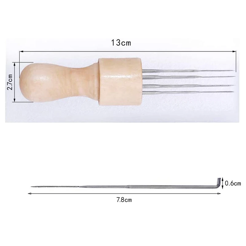 LMDZ Wool Felting Needles Tool Felting Needle with Eight Needles Needle Felting Kits Needle Felting Supplies Leather Finger Cot
