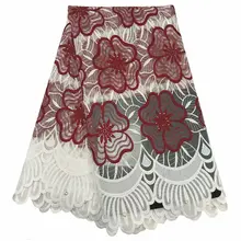 Новое поступление африканская кружевная ткань вышитая кружевная ткань в нигерийском стиле Свадебная Высококачественная французская Тюлевая кружевная ткань для женщин платье прекрасные цветы дизайн