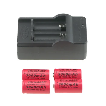 

3000mAh Rechargeable 3.7V Li-ion 16340 Batteries CR123A Battery For LED Flashlight Travel Wall Charger For 16340 CR123A Battery