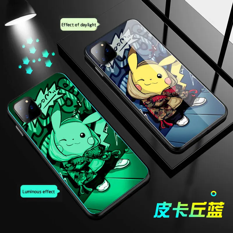 Светящийся стеклянный чехол Werewolf для iPhone 11 Pro 6 6S 7 8 Plus задняя крышка красочная