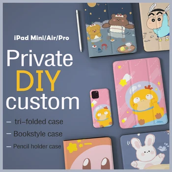 

Private Custom Name Photo Case Smart Cover For iPad Air Pro 9.7 10.5 11 10.2 10.9 12.9 Mini 5 2 3 4 2020 Tablet Case Pencil Hold