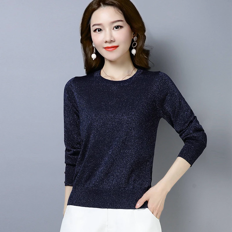 

Solid color O-Neck Sweater Women 2019 Autumn and Winter Long Sleeve Pullovers Sweater Female fashion Knitted Tops women