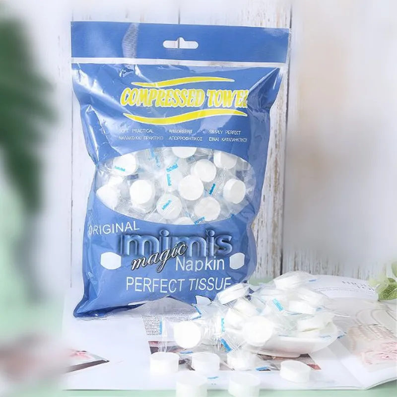 Portawipes Compressed Toilet Paper Tablet Coin Tissues 100 Pack with 2 Carr... 