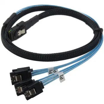 

new 12Gbps Internal SAS 36 Pin Male Cable SFF-8087 To 4 SATA 7 Pin Cord Hard Drive Splitter Female Cable Computer Accessories