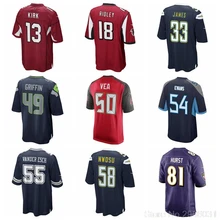 Мужская майка Hughes Christian Kirk Leighton Vander Esch Rashaad Penny Roquan Smith Hayden Hurst Rashaan Evans Dart Jersey