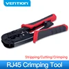 Vention RJ45 Crimping Tool Network Cable Crimper Cutting Tools Kits Crimping Stripper Punch Down RJ45 RJ12 RJ11 Ethernet Cable ► Photo 1/6