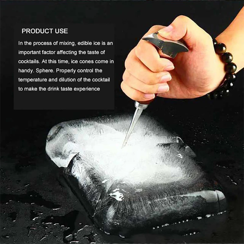 Ледоколы из нержавеющей стали с деревянной ручкой дробилка для льда инструмент ледоколы для виски вечерние инструменты для вырезания на кухне бар N h4
