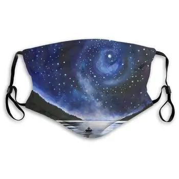 

Space Galaxy Shimmering Washable Reusable Mask, Anti Dust Half Face Mouth Mask For Kids Teens Men Women With Adjustable Ear