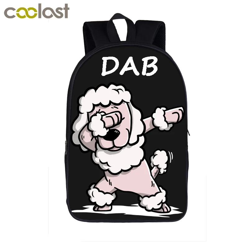 Забавный мультяшный Dab Единорог панда рюкзак для подростков мальчиков Dab On Em Детская сумка для книг детские школьные сумки мужские женские рюкзаки сумка - Цвет: 16cunShiba Inu08
