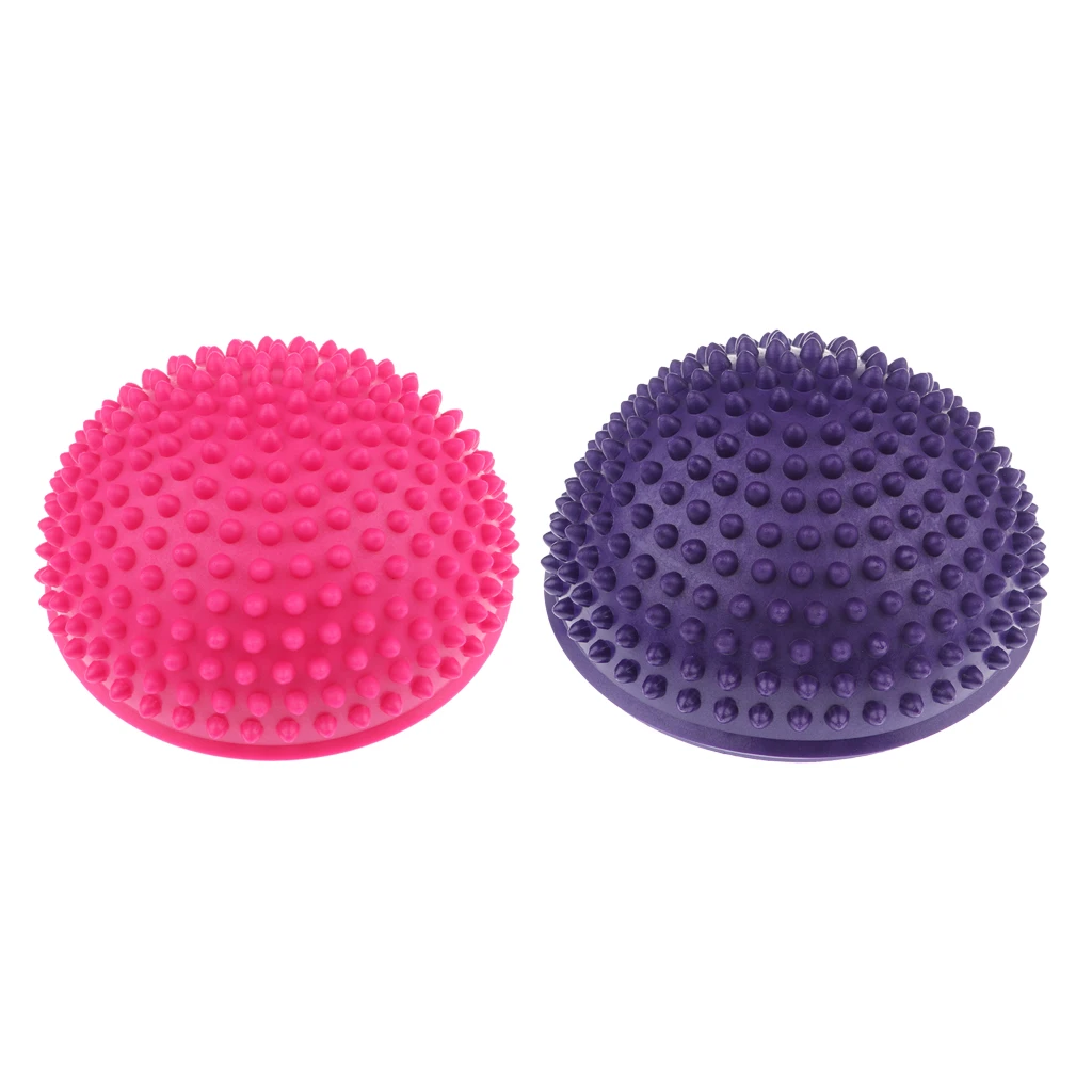2Pcs Hedgehog Styled Balance Pods, Anti-Slip Foot Massage Balls for Gym Yoga Pilates Gymnastics Exercise