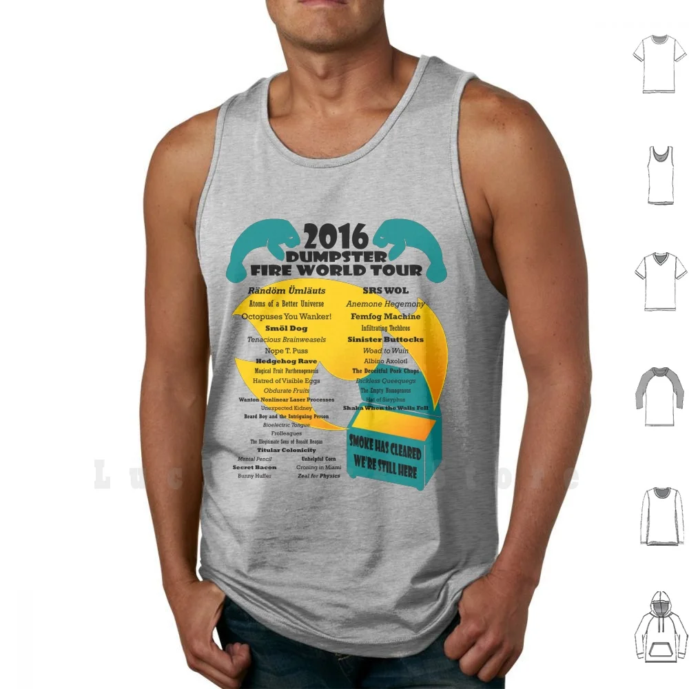 2016 Cassonetto Fire World Tour Canotte Gilet 100% Cotone