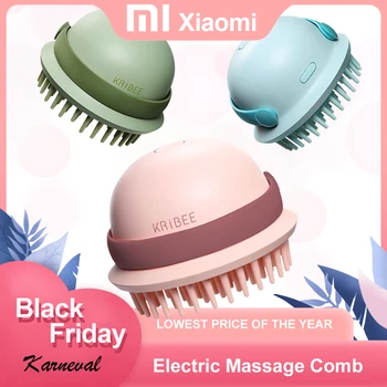 

Xiaomi Kribee Electric Massage Comb Waterproof Wet Dry Dual Hair Care Scalp Anti-static Comb Rechargeable Hair Brush Hair Health