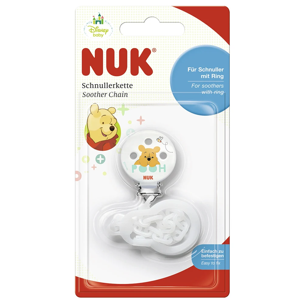 Клипса NUK ДИСНЕЙ для пустышки с цепочкой- Винни
