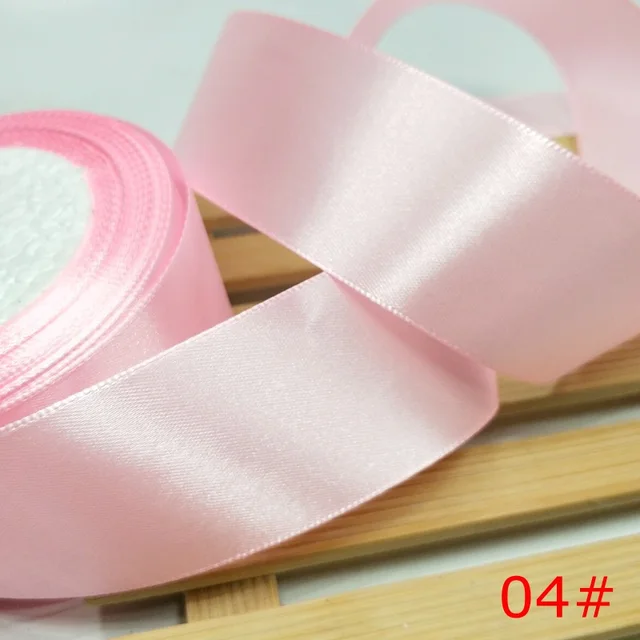 HL 5 meters 15/20/25/40/50mm  Solid Color Satin Ribbons Wedding Decorative Gift Box Wrapping Belt DIY Crafts 04