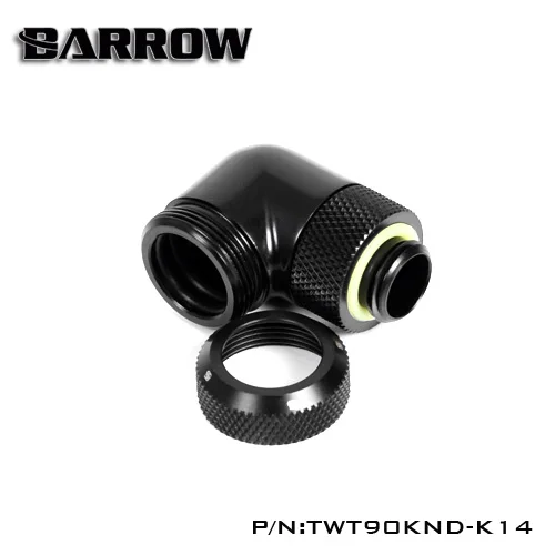 Barrow TWT90KND-K14 90 Degree Hard Pipe Fittings G1 / 4 Adapter For 14mm Tubes ethernet wall plate gadget foot screw | Компьютеры и