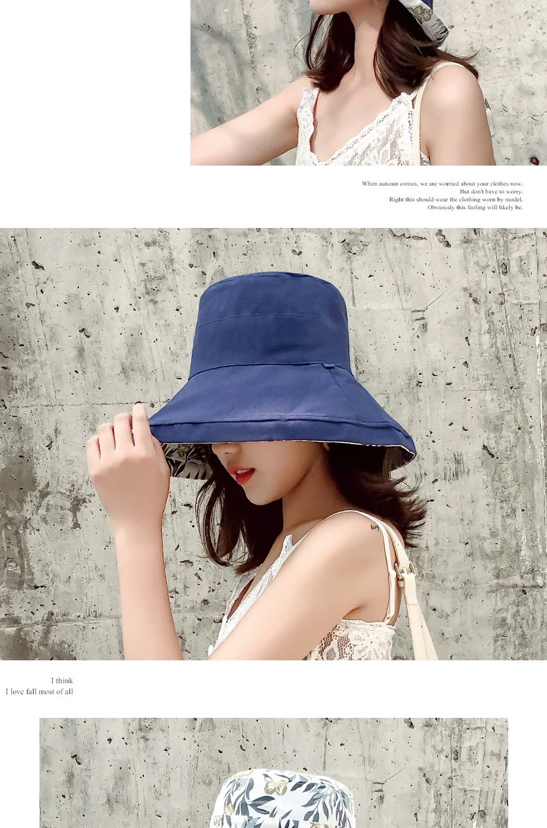 frog bucket hat Women's Hat Bucket hat Panamanian Women Four Seasons Fisherman Hat Big Brim Hat Double-Sided Fisherman Hat Sun Visor Sunhat hat bucket