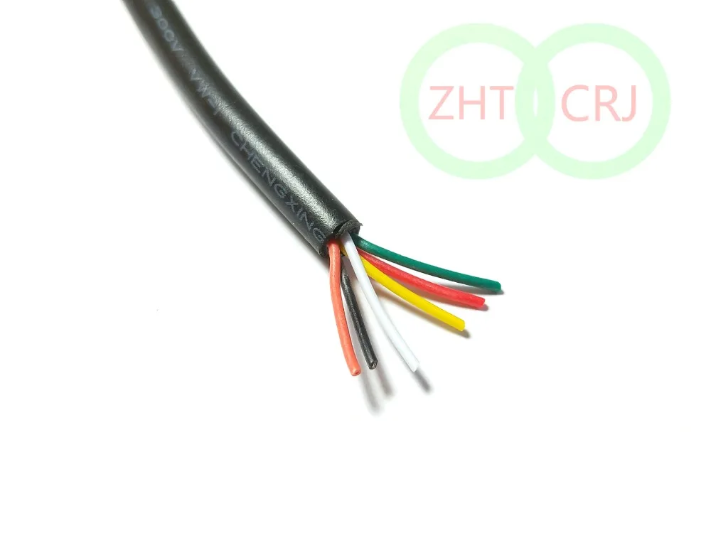1 Катушка 200 м кабель, 28AWG, 6 ядер, ПВХ кабель 300 в 80 градусов Цельсия кабель