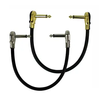 

Guitar Patch Dropshipping Cables Right Angle 15cm 1/4 Instrument Cables for Effect Pedals by Muku