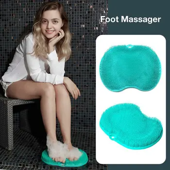 

Shower Foot Rest Bathroom Silicone Mat Shower Back Brush Woman Bath Massage Pad Non-slip Shower Footstool