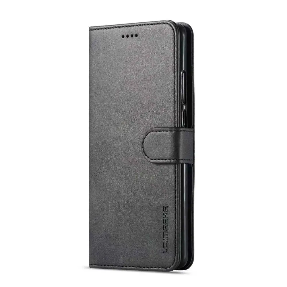 Leather Flip Case For Xiaomi Redmi Note 8 Case Holder Stand Wallet Flip funda redmi Note 8 Pro Back Cover Case - Цвет: Black