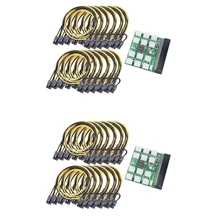 

Power Module Breakout Board For HP 1600W PSU Server Power Conversion +12Pcs 6Pin To 8Pin Power Cable For BTC