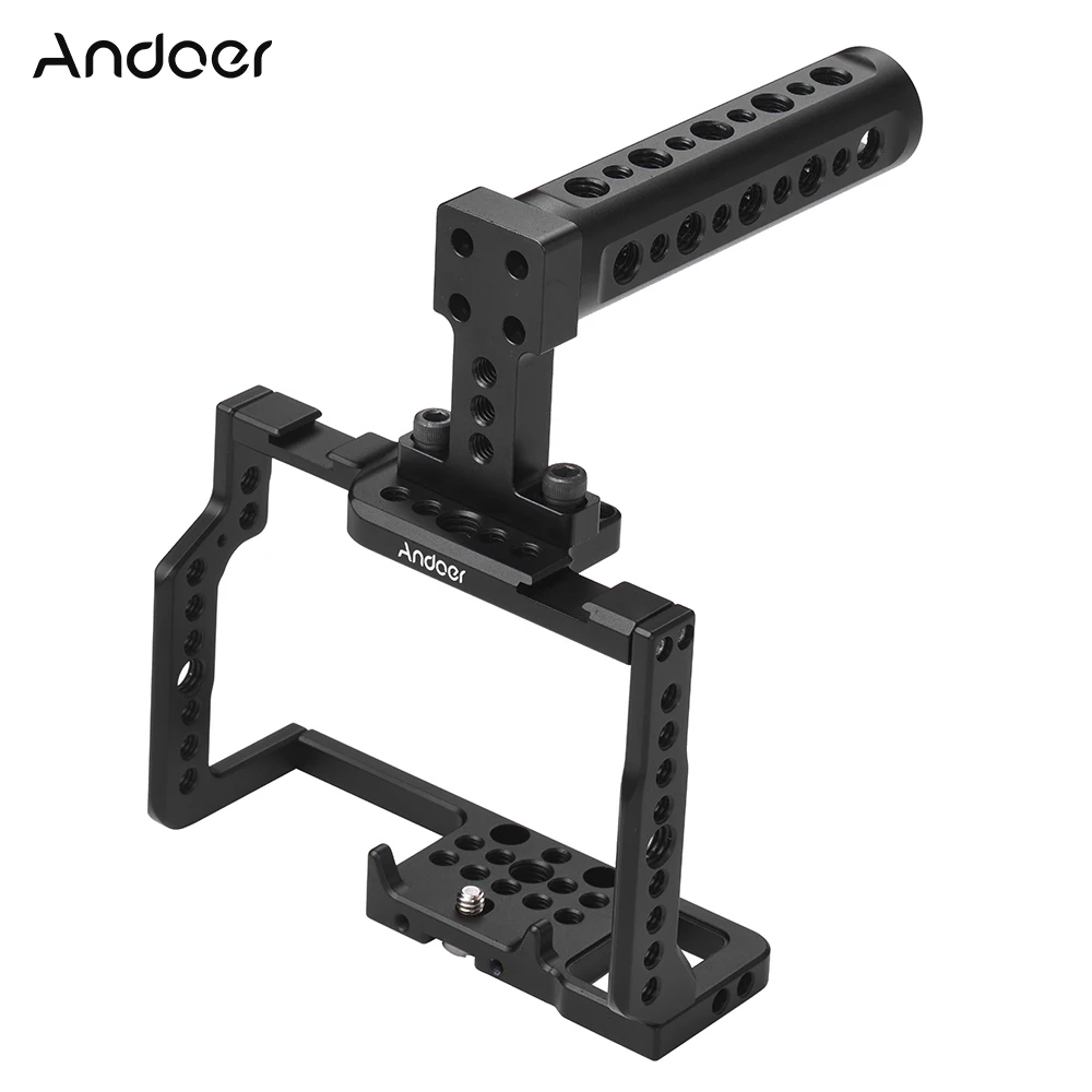 Andoer G85 алюминиевая клетка для камеры с множеством крепежных отверстий 1/4 &quotи 3/8&quot