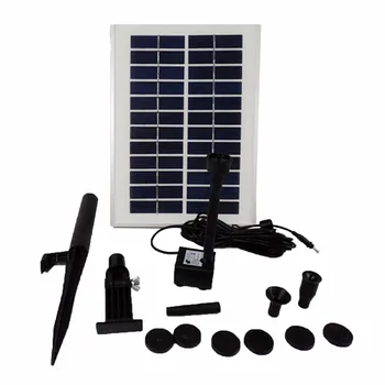 

Silent Water DC Pump12V DC Solar Fountain Pump Pond Landscape Mini Submersible Water Pumps with Solar Panel SR-280-5W