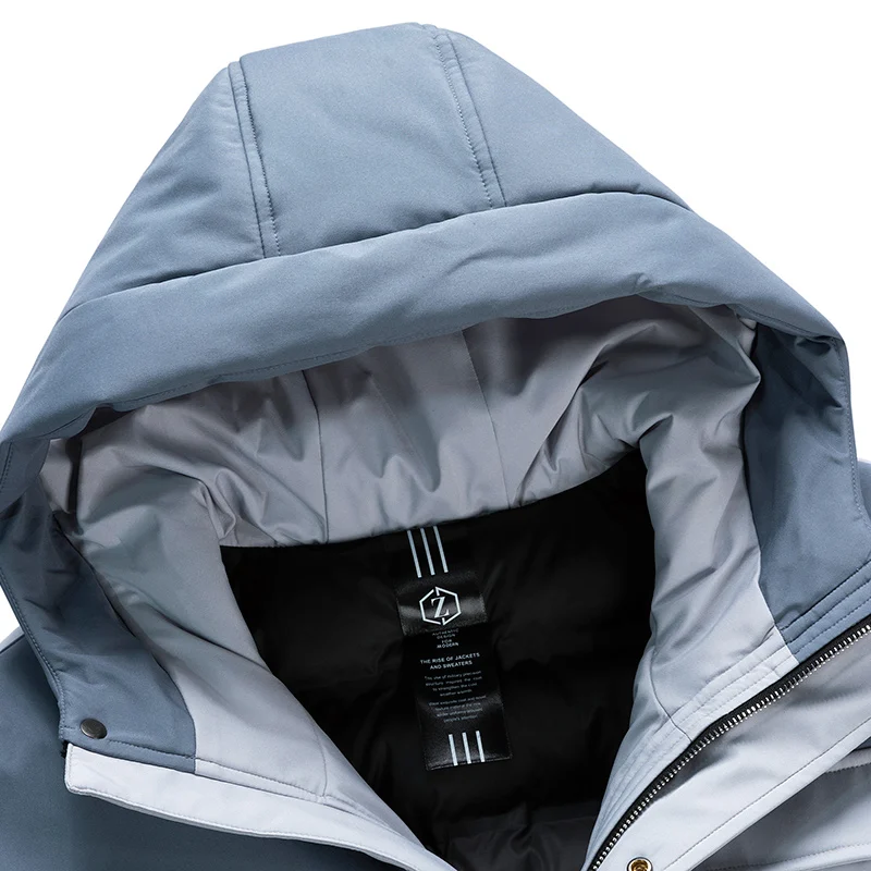 2021  New Winter Warm Fashion Casual Coat Men Jacket Warm Windproof Hood Men Parkas High Quality Coat 8335