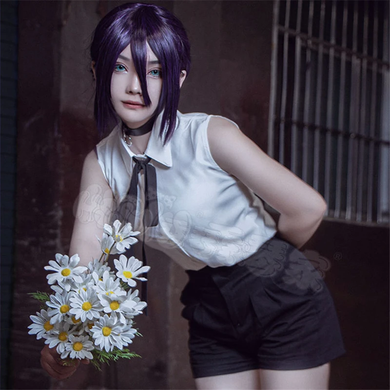 Anime-Chainsaw-Man-Wig-Reze-Brownish-Purple-Hair-Cosplay-Wig-Role-Play ...