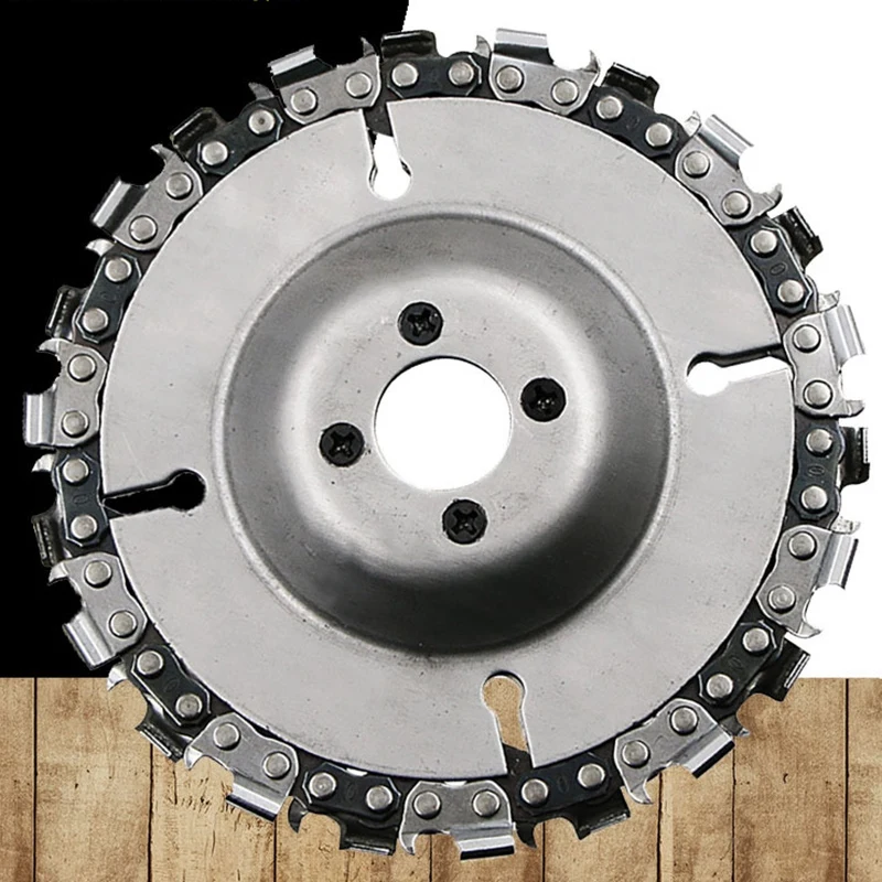 

New Chain Plate Wood Carving Disc for Angle Grinder Tool Parts for Cutting Carving Small Stump Removal Link Chain Saw Circlet