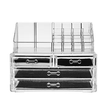 

Transparent Acrylic Jewelry Brush Drawer Nail Polish Multifunctional Tools Box Case Countertop Makeup Organizer Cosmetic Storage