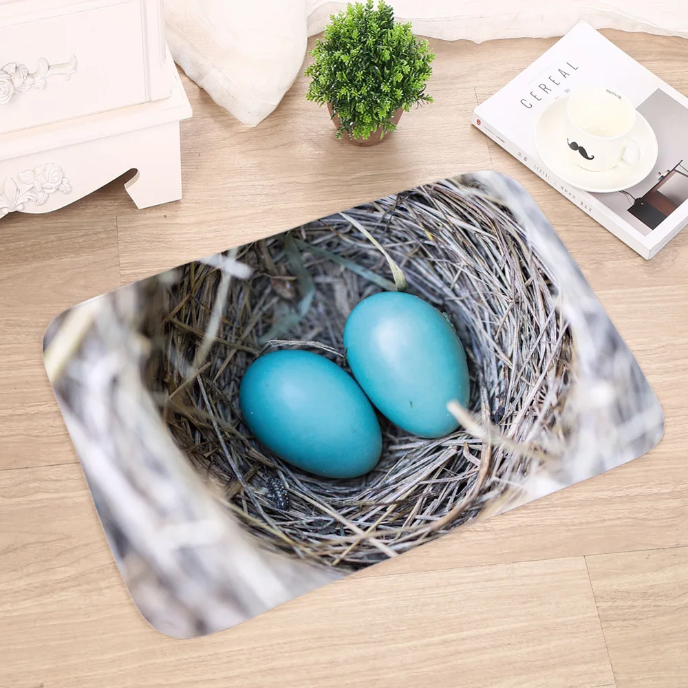 blue egg 40*60 см Live Turtoise яичный коврик термопереводной рисунок коврик для ванной комнаты нескользящий ковер мягкий фланелевый коврик для гостиной - Color: blue egg