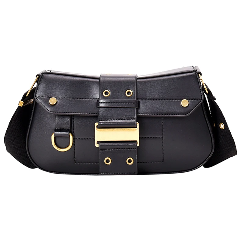 

iVog New Arrival Everyday Female Small Messenger Shoulder Handbag monogram Black Leather Hand Bags for Women 2019