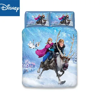 

Disney frozen bedding set for children bed decor single size comforter covers queen 4 pcs home textile princess cartoon hot sale