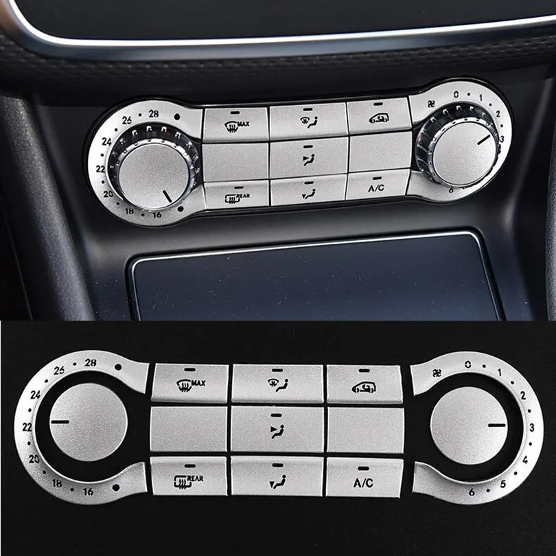 For Mercedes Benz A B GLA CLA Class W176 W246 C117 X156 Car Air Conditioning Knob Ring Switch button Decoration trim stickers