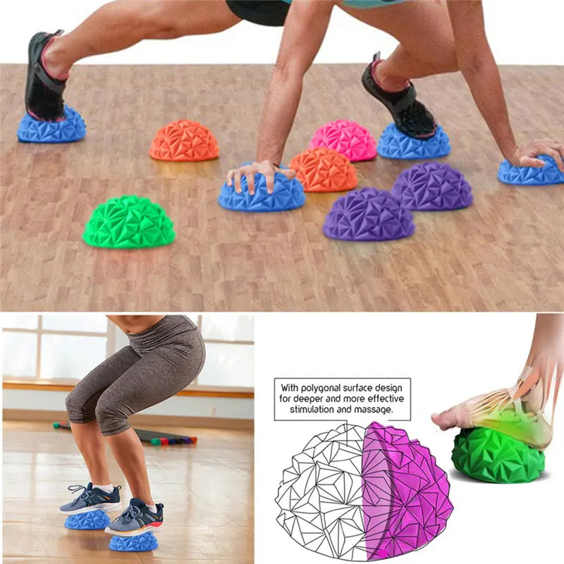 Мяч для йоги физический фитнес-прибор мяч для тренировки баланса ПВХ триггер для ног точка снятия стресса Массажер для йоги 7