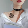 Metal Spike Choker PU Leather Collar Necklace Punk Necklace Statement Jewelry for women  Neck Accessories X627 ► Photo 1/6