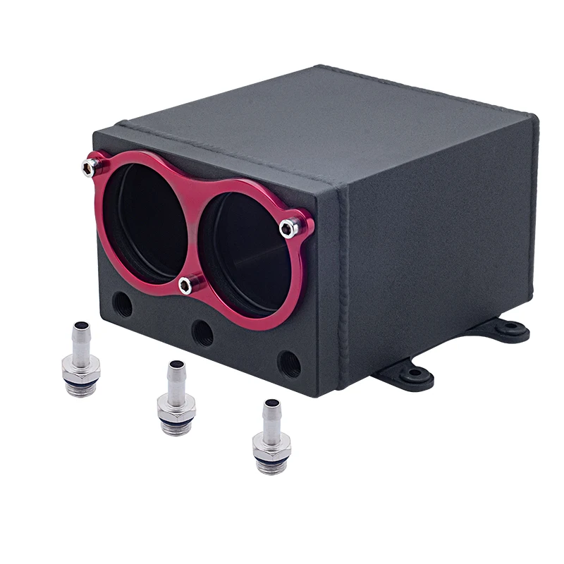 Prodotto Pompa 044 A Doppia Porta Da 60Mm Usa Racing Black Billet Aluminium Oil Catch Can Serbatoio Di Sovratensione Oct1116