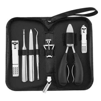 

7PCS Ingrown Toenail Tools Kit with PU Bag Nail Treatment Pedicure Tools Ingrown Toenail Removal Correction Clippers Toe Nail