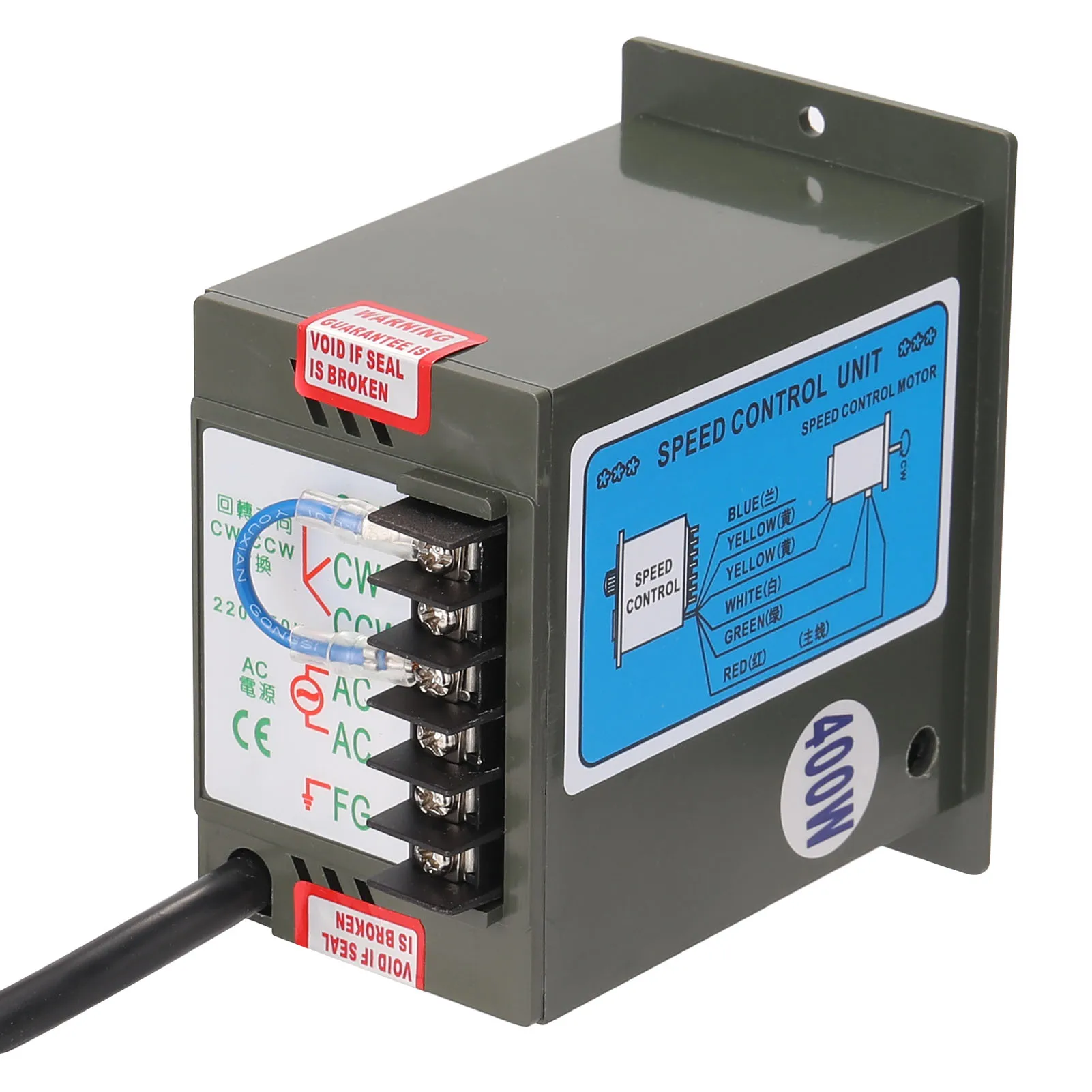 400W AC220V ABS Speed Controller Motor Speeds Pinpoint Regulator Control Device with Indicator Light