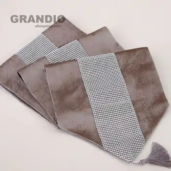 

Diamond Table Runner With Tassels 32x180cm 32x210cm Placemat 30x40cm Champagne Red Purple Tablecloth Table Cover Decoration