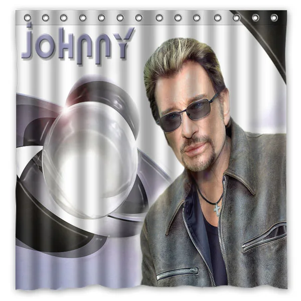 Johnny Hallyday Polyester Waterproof Shower Curtain 71*71 inch Mildew Resistant Bath Curtain Bathroom Decor 12pc Hooks - Цвет: 6