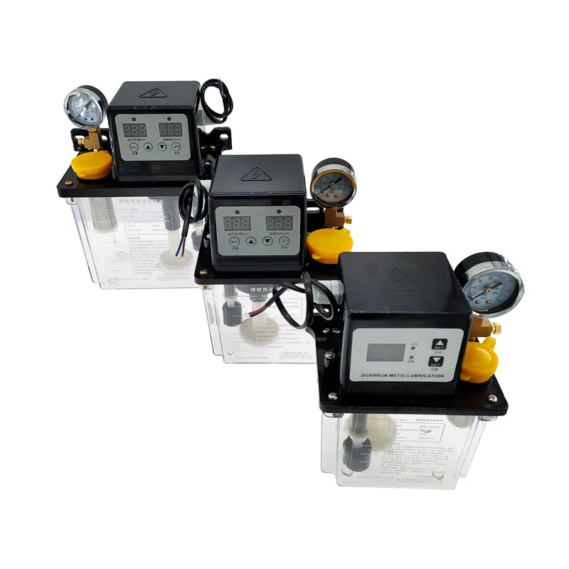 Bomba de Lubrificação Eletromagnética Automática Bomba de Óleo Solenóide Bomba de Óleo de Pressão Manual Hp5 Capacidade 0.5l 1l 2l Cnc 1pc